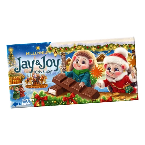 Молочний шоколад Jay&Joy зимова серія, 90 г